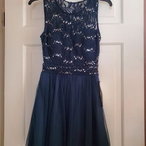 Speechless Navy Dress